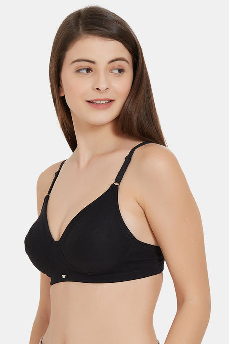 Soie Double Layered Non Wired Full Coverage Bra - Black — image 3