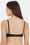 Soie Double Layered Non Wired Full Coverage Bra - Black — thumbnail 4