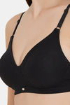 Soie Double Layered Non Wired Full Coverage Bra - Black — thumbnail 6