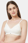 Soie Double Layered Non Wired Full Coverage Bra - Ivory — thumbnail 1