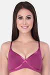 Soie Double Layered Non Wired Medium Coverage Bra - Berry — thumbnail 1