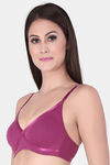 Soie Double Layered Non Wired Medium Coverage Bra - Berry — thumbnail 4