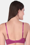 Soie Double Layered Non Wired Medium Coverage Bra - Berry — thumbnail 5