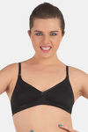 Soie Double Layered Non Wired Medium Coverage Bra - Black — thumbnail 1