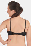 Soie Double Layered Non Wired Medium Coverage Bra - Black — thumbnail 4