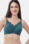 Soie Single Layered Non Wired Medium Coverage Lace Bra - Storm — thumbnail 1