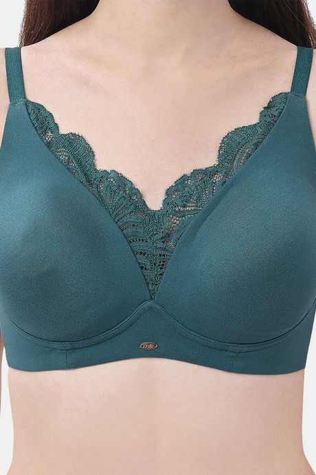 Soie Single Layered Non Wired Medium Coverage Lace Bra - Storm — image 5