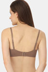 Soie Padded Non Wired Full Coverage T-Shirt Bra - Brownie — thumbnail 2
