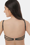 Soie Padded Wired Medium Coverage Pretty Back Bra - Black — thumbnail 2