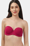 Soie Padded Wired Medium Coverage Pretty Back Bra - Cherry — thumbnail 1