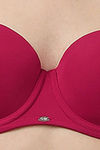 Soie Padded Wired Medium Coverage Pretty Back Bra - Cherry — thumbnail 4