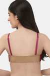 Soie Padded Wired Medium Coverage Pretty Back Bra - Cherry — thumbnail 6