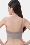 Soie Padded Non Wired Full Coverage Tube Bra - Sand — thumbnail 2