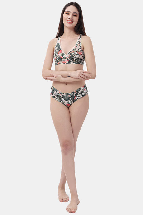 Soie Double Layered Non Wired Medium Coverage Cami Bra - Print — image 4