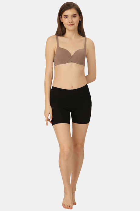 Soie Padded Wired Medium Coverage T-Shirt Bra - Brown — image 4
