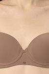 Soie Padded Wired Medium Coverage T-Shirt Bra - Brown — thumbnail 5
