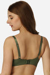 Soie Padded Wired Medium Coverage T-Shirt Bra - Green — thumbnail 2