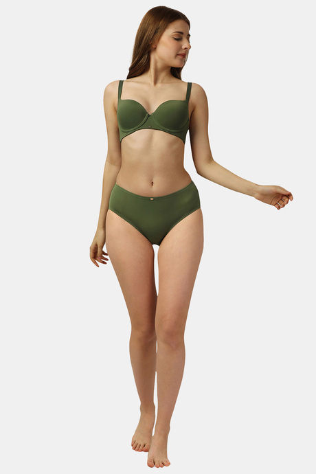 Soie Padded Wired Medium Coverage T-Shirt Bra - Green — image 5