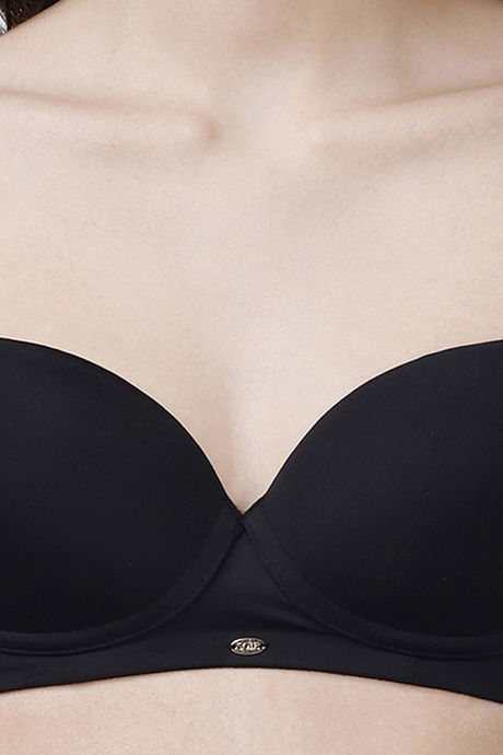 Soie Padded Non Wired Medium Coverage T-Shirt Bra - Black — image 5
