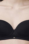 Soie Padded Non Wired Medium Coverage T-Shirt Bra - Black — thumbnail 5