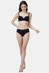 Soie Padded Non Wired Medium Coverage T-Shirt Bra - Black — thumbnail 6