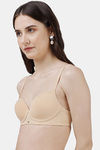 Soie Padded Non Wired Medium Coverage T-Shirt Bra - Nude — thumbnail 2