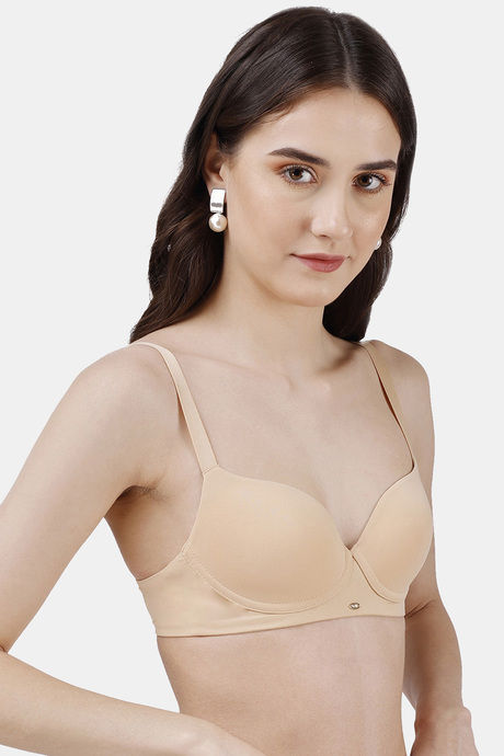 Soie Padded Non Wired Medium Coverage T-Shirt Bra - Nude — image 3