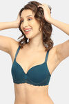 Soie Padded Wired Medium Coverage Super Support Bra - Atlantic — thumbnail 2