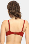 Soie Padded Wired Medium Coverage Super Support Bra - Rust — thumbnail 4