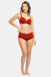 Soie Padded Wired Medium Coverage Super Support Bra - Rust — thumbnail 6