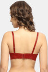 Soie Padded Wired Medium Coverage Strapless Bra - Rust — thumbnail 5