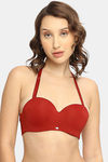 Soie Padded Wired Medium Coverage Strapless Bra - Rust — thumbnail 7