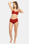 Soie Padded Wired Medium Coverage Strapless Bra - Rust — thumbnail 9