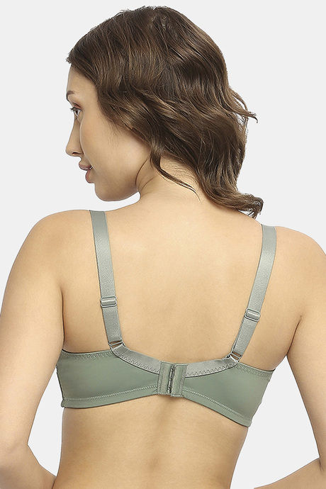 Soie Double Layered Non Wired Full Coverage Lace Bra - Grass — image 4
