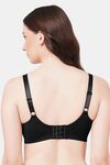 Soie Double Layered Non-Wired Full Coverage Minimiser Bra - Black — thumbnail 2