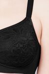 Soie Double Layered Non-Wired Full Coverage Minimiser Bra - Black — thumbnail 5