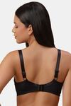 Soie Double Layered Regular Wired Full Coverage Lace Bra - Black — thumbnail 2