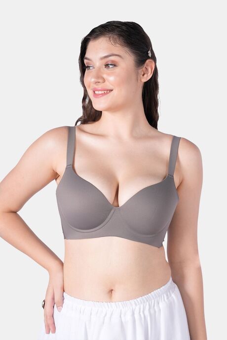 Soie Padded Regular Wired Full Coverage T-Shirt Bra - Granite — image 4