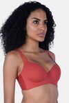 Soie Padded Regular Wired Full Coverage T-Shirt Bra - Rust — thumbnail 3