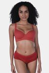 Soie Padded Regular Wired Full Coverage T-Shirt Bra - Rust — thumbnail 4