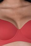 Soie Padded Regular Wired Full Coverage T-Shirt Bra - Rust — thumbnail 5
