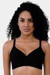 Soie Padded Non-Wired Medium Coverage T-Shirt Bra - Black — thumbnail 1