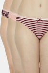 Soie Low Rise Half Coverage Bikini Panty (Pack of 3) - Multicolor — thumbnail 1