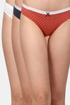 Soie Medium Rise Half Coverage Bikini Panty (Pack of 3) - Multicolor — thumbnail 1