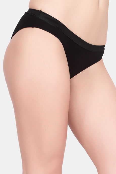 Soie Medium Rise Half Coverage Bikini Panty - Black — image 2