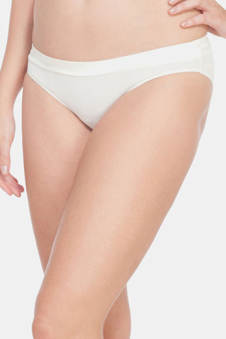 Soie Medium Rise Half Coverage Bikini Panty - Ivory — image 2