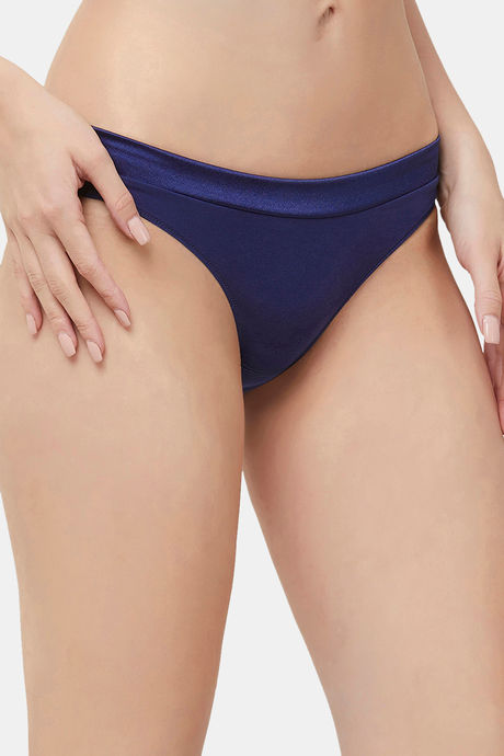 Soie Medium Rise Half Coverage Bikini Panty - Navy — image 2