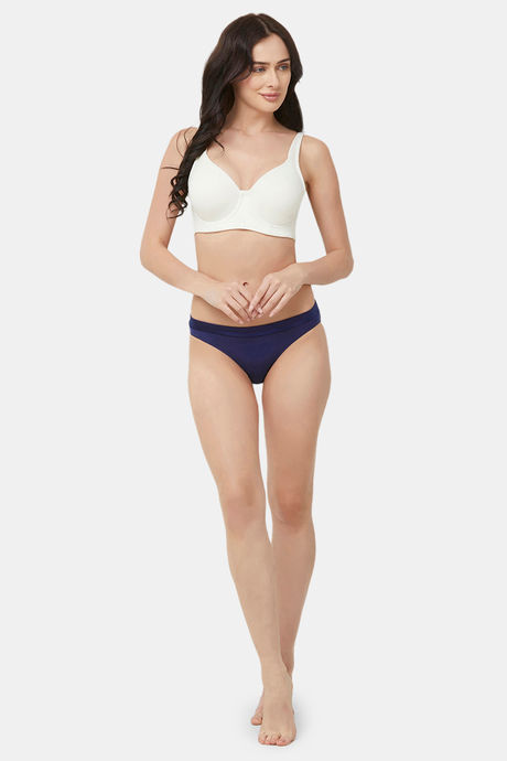 Soie Medium Rise Half Coverage Bikini Panty - Navy — image 5