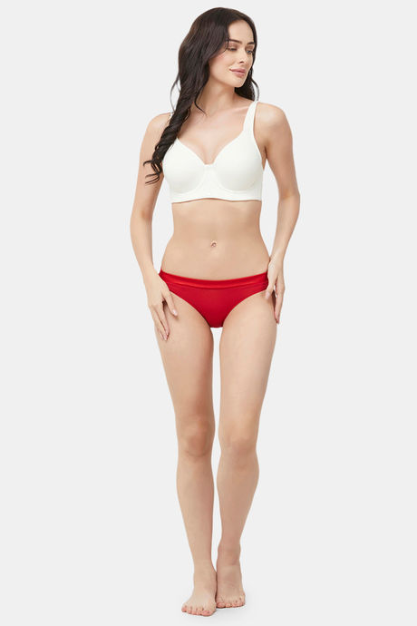 Soie Medium Rise Half Coverage Bikini Panty - Red — image 5