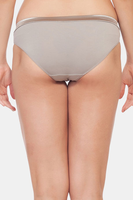 Soie Medium Rise Half Coverage Bikini Panty - Silver Grey — image 3